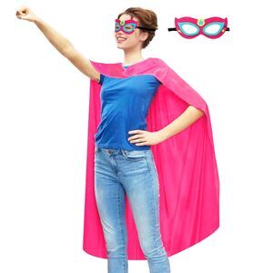 4759 Adults Superhero Cape And Mask, Birthday Gifts For Cosplay